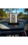 Car Desk/Table Top Lord Hanuman Wooden Photo Stand â€“ 3x4 Inches, Compact & Stylish Spiritual Display For Car, Home & Office (Pack Of 1) (F15091)