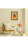 Baba Ramdev Spiritual Guru Digital Photo In Designer Frame, Size 10x16 Inch | Hindu Religious Picture For Home Temple, Office & Gift | Wall Art & Pooja Decor (F10441)