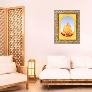 Sree Narayana Guru Spiritual Guru Digital Photo In Designer Frame, Size 8x12 Inch | Hindu Religious Picture For Home Temple, Office & Gift | Wall Art & Pooja Decor (F10407)