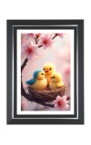Baby Birds Or Ducklings Photo Wall & Table Frame | 18x22 Inch Black Designer | Perfect For Gifting & Home Decor (F9580)