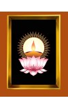 Golden Photo Frame - 18x22 Inches | Elegant Wooden Frame For Home, Office & Temple Decoration | Spiritual Wall & Table Decor And Gift Item