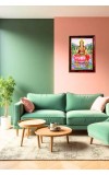 Lakshmi Devi Photo Frame For Wall & Table | 7x9 Inch Golden Cherry Finish | Decorative Lakshmi Devi Photo Frame For Home, Office & Pooja Room (F11717)