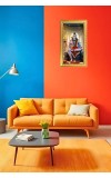 Lord Shiva Digital Golden Color Photo Frame | Hindu Religious Wall Decor | 10x17 Inches - Inspirational Wall Art For Office, Home Decor - Ideal Spiritual Gift (F10344)