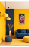 Lord Vishnu Digital Golden Color Photo Frame | Hindu Religious Wall Decor | 8x15 Inches - Inspirational Wall Art For Office, Home Decor - Ideal Spiritual Gift (F10224)