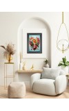 Rosy-faced Lovebird Photo Wall & Table Frame | 16x20 Inch Black Designer | Perfect For Gifting & Home Decor (F9577)