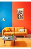 Lord Shiva Digital Golden Color Photo Frame | Hindu Religious Wall Decor | 10x17 Inches - Inspirational Wall Art For Office, Home Decor - Ideal Spiritual Gift (F10362)