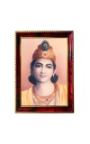 Lord Krishna Photo Frame For Wall & Table | 7x9 Inch Golden Cherry Finish | Decorative Lord Krishna Photo Frame For Home, Office & Pooja Room (F11633)