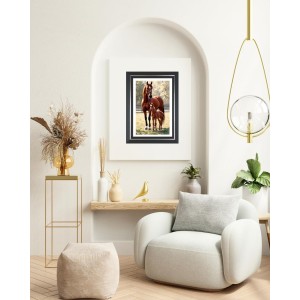 Horse And Her Foal Photo Wall & Table Frame | 14x18 Inch Black Designer | Perfect For Gifting & Home Decor (F9612) Horse And Her Foal Photo Wall & Table Frame | 14x18 Inch Black Designer | Perfect For Gifting & Home Decor (F9612)