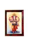 Lord Ganesha Photo Frame For Wall & Table | 7x9 Inch Golden Cherry Finish | Decorative Lord Ganesha Photo Frame For Home, Office & Pooja Room (F11679)
