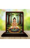 Car Desk/Table Top Lord Shiva Wooden Photo Stand â€“ 3x4 Inches, Compact & Stylish Spiritual Display For Car, Home & Office (Pack Of 1) (F15113)