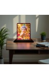 Car Desk/Table Top Lord Bal Krishna Wooden Photo Stand 3x4 Inches, Compact & Stylish Spiritual Display For Car, Home & Office (Pack Of 1) (F15129)
