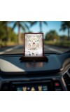 Car Desk/Table Top Lord Jagannath Wooden Photo Stand 3x4 Inches, Compact & Stylish Spiritual Display For Car, Home & Office (Pack Of 1) (F14597)