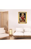 Devi Jai Mata Di Golden Photo Frame - 10x14 Inches | Elegant Wooden Frame For Home, Office & Temple Decoration | Spiritual Wall & Table Decor And Gift Item (F9483)