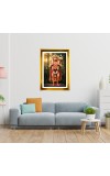 Lord Hanuman Golden Photo Frame - 10x14 Inches | Elegant Wooden Frame For Home, Office & Temple Decoration | Spiritual Wall & Table Decor And Gift Item (F9702)