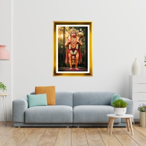 Lord Hanuman Golden Photo Frame - 16x20 Inches | Elegant Wooden Frame For Home, Office & Temple Decoration | Spiritual Wall & Table Decor And Gift Item (F9702) Lord Hanuman Golden Photo Frame - 16x20 Inches | Elegant Wooden Frame For Home, Office & Temple Decoration | Spiritual Wall & Table Decor And Gift Item (F9702)