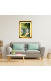 Little Krishna Golden Photo Frame - 10x14 Inches | Elegant Wooden Frame For Home, Office & Temple Decoration | Spiritual Wall & Table Decor And Gift Item (F9920)