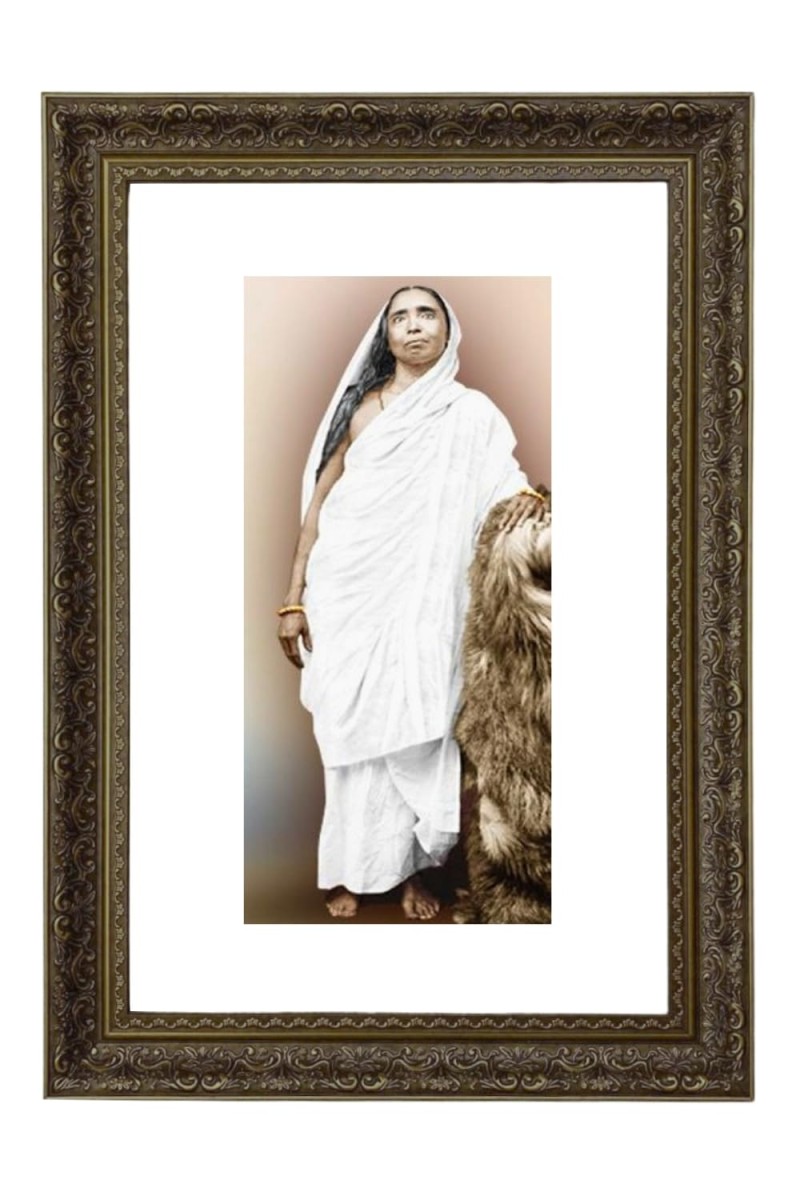 Maa Sarada Devi Big Photo Frame - 20x28 Inches For Home,Temple & Office Decoration (F10628)