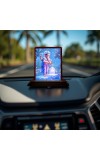 Car Desk/Table Top Lord Ganesha Wooden Photo Stand 3x4 Inches, Compact & Stylish Spiritual Display For Car, Home & Office (Pack Of 1) (F14518)