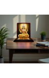 Car Desk/Table Top Goddess Lakshmi Wooden Photo Stand 3x4 Inches, Compact & Stylish Spiritual Display For Car, Home & Office (Pack Of 1) (F14456)