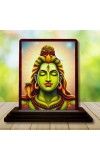 Car Desk/Table Top Lord Shiva Wooden Photo Stand â€“ 3x4 Inches, Compact & Stylish Spiritual Display For Car, Home & Office (Pack Of 1) (F15099)