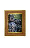 Lord Buddha Photo Frame 16x20 Inches-Brown Wooden Frame For Home, Office & Temple Decoration And Gifting (F6338)
