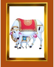Golden Photo Frame - 10x14 Inches | Elegant Wooden Frame For Home, Office & Temple Decoration | Spiritual Wall & Table Decor and Gift Item