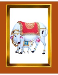 Golden Photo Frame - 10x14 Inches | Elegant Wooden Frame For Home, Office & Temple Decoration | Spiritual Wall & Table Decor and Gift Item
