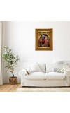 Godess Rdha Krishna Photo Frame 10x14 Inches-Brown Wooden Frame For Home, Office & Temple Decoration And Gifting (F6262)