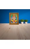 Lord Hanuman Photo Frame 16x20 Inches-Brown Wooden Frame For Home, Office & Temple Decoration And Gifting (F6362)