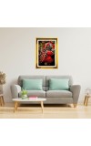 Divine Krishna Golden Photo Frame - 16x20 Inches | Elegant Wooden Frame For Home, Office & Temple Decoration | Spiritual Wall & Table Decor And Gift Item (F9833)