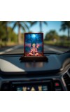 Car Desk/Table Top Lord Hanuman Wooden Photo Stand 3x4 Inches, Compact & Stylish Spiritual Display For Car, Home & Office (Pack Of 1) (F14344)