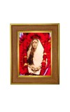 Sri Sarada Devi Photo Frame 16x20 Inches-Brown Wooden Frame For Home, Office & Temple Decoration And Gifting (F6408)