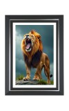 Lion Photo Wall & Table Frame | 10x14 Inch Black Designer | Perfect For Gifting & Home Decor (F9625)