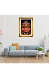 Mata Lakhsmi Golden Photo Frame - 16x20 Inches | Elegant Wooden Frame For Home, Office & Temple Decoration | Spiritual Wall & Table Decor And Gift Item (F9467)