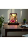 Car Desk/Table Top Maa Laxmi Wooden Photo Stand â€“ 3x4 Inches, Compact & Stylish Spiritual Display For Car, Home & Office (Pack Of 1) (F15086)