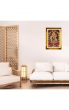 Devi Mata Durga Golden Photo Frame - 10x14 Inches | Elegant Wooden Frame For Home, Office & Temple Decoration | Spiritual Wall & Table Decor And Gift Item (F9497)