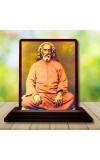 Car Desk/Table Top Swami Sri Yukteswar Giri Wooden Photo Stand 3x4 Inches, Compact & Stylish Spiritual Display For Car, Home & Office (Pack Of 1) (F14635)