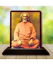 Car Desk/Table Top Swami Sri Yukteswar Giri Wooden Photo Stand 3x4 Inches, Compact & Stylish Spiritual Display For Car, Home & Office (Pack Of 1) (F14635)