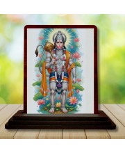 Car Desk/Table Top Lord Hanuman Wooden Photo Stand â€“ 3x4 Inches, Compact & Stylish Spiritual Display For Car, Home & Office (Pack Of 1) (F15091)