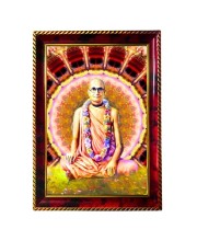 Srila Bhaktisiddhanta Saraswati Thakura Photo Frame For Wall & Table | 7x9 Inch Golden Cherry Finish | Decorative Srila Bhaktisiddhanta Saraswati Thakura Photo Frame For Home, Office & Pooja Room (F11