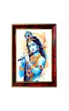 God Sri Krishna Photo Frame For Wall & Table | 7x9 Inch Golden Cherry Finish | Decorative God Sri Krishna Photo Frame For Home, Office & Pooja Room (F11593)