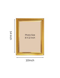 Brahma Vishnu Shiva Ram Sri Krishna Golden Designer Photo Frame | 10x14 Inch Religious Wall Hanging Frame For Home & Office Decoration | Hindu Deity Brahma Vishnu Shiva Ram Sri Krishna Spiritual Gif