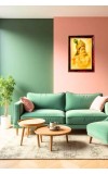 Lord Krishna Photo Frame For Wall & Table | 7x9 Inch Golden Cherry Finish | Decorative Lord Krishna Photo Frame For Home, Office & Pooja Room (F11756)