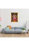 Tripura Sundari Golden Photo Frame - 14x18 Inches | Elegant Wooden Frame For Home, Office & Temple Decoration | Spiritual Wall & Table Decor And Gift Item (F9704)