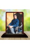 Car Desk/Table Top Swami Vivekananda Wooden Photo Stand 3x4 Inches, Compact & Stylish Spiritual Display For Car, Home & Office (Pack Of 1) (F14582)