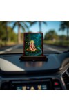 Car Desk/Table Top Lord Hanuman Wooden Photo Stand 3x4 Inches, Compact & Stylish Spiritual Display For Car, Home & Office (Pack Of 1) (F14343)