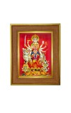 Maa Durga Photo Frame 18x22 Inches-Brown Wooden Frame For Home, Office & Temple Decoration And Gifting (F6269)