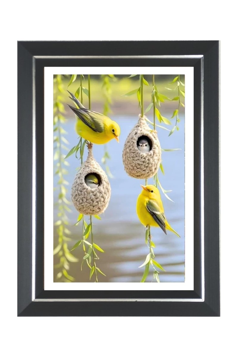 Yellow Warbler Photo Wall & Table Frame | 18x22 Inch Black Designer | Perfect For Gifting & Home Decor (F9642)