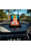 Car Desk/Table Top Swami Nigamananda Paramahansa Wooden Photo Stand 3x4 Inches, Compact & Stylish Spiritual Display For Car, Home & Office (Pack Of 1) (F14455)