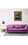 Lord Buddha Photo Frame 16x20 Inches-Brown Wooden Frame For Home, Office & Temple Decoration And Gifting (F6347)
